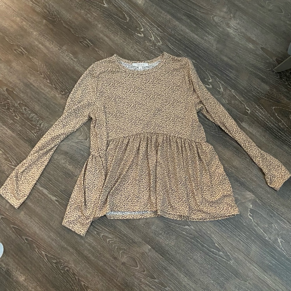 Leopard Print Peplum Top